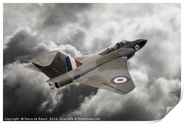 Gloster Javelin All Weather Fighter Print by Steve de Roeck