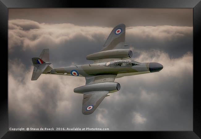 Gloster Meteor Night Patrol Framed Print by Steve de Roeck