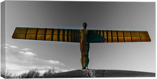 Popped angel of the north Canvas Print by andrew blakey