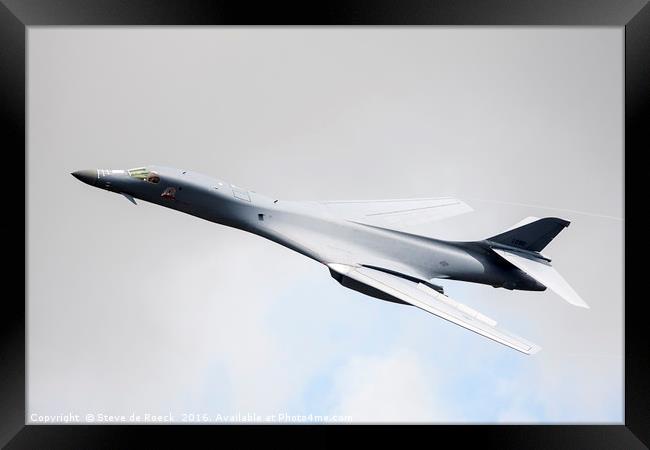 Rockwell B1B Lancer Bomber Framed Print by Steve de Roeck