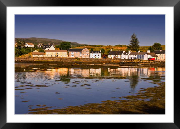 Sunset on Bunessan Cottages Mull Framed Mounted Print by Jacqi Elmslie