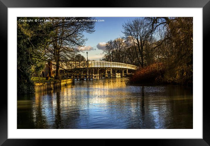 Toll Bridge Whitchurch on Thames Framed Mounted Print by Ian Lewis