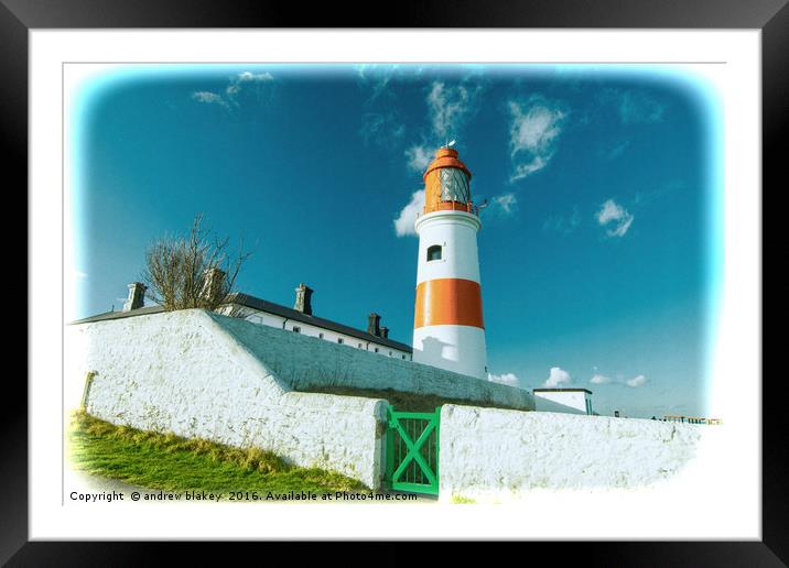 Souter Lighthouse Framed Mounted Print by andrew blakey