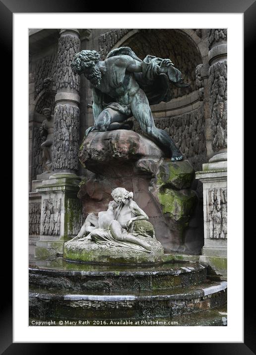 Medici Fountain Framed Mounted Print by Mary Rath