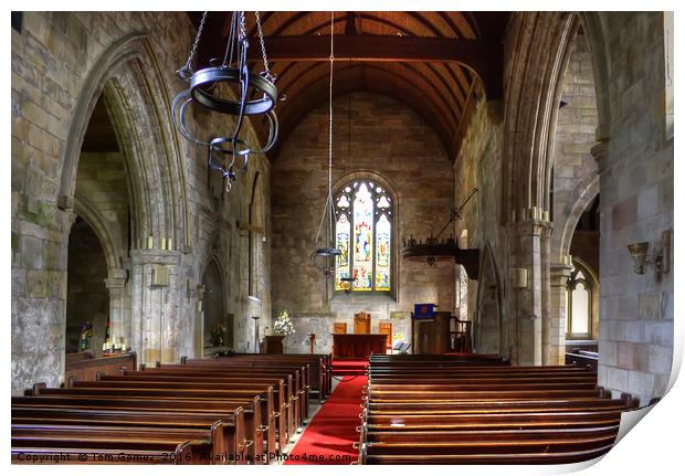 Culross Abbey Church Nave Print by Tom Gomez