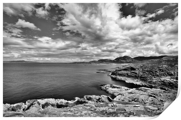 The view from Ardnamurchan Point, West Highlands Print by Paul Phillips