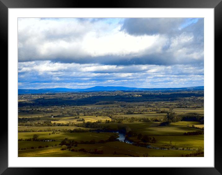 view from merbach hill over herefordshire Framed Mounted Print by paul ratcliffe