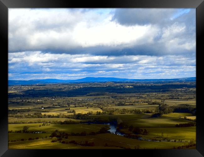 view from merbach hill over herefordshire Framed Print by paul ratcliffe