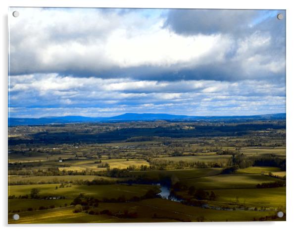 view from merbach hill over herefordshire Acrylic by paul ratcliffe