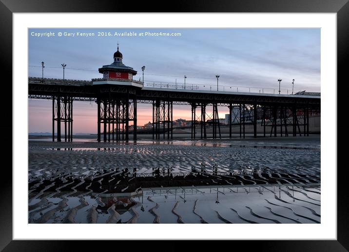 Early Morning at North Pier Blackpool Framed Mounted Print by Gary Kenyon