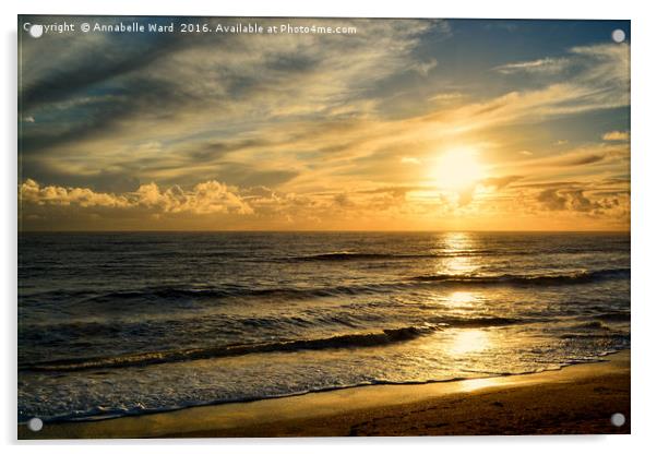 Sunset On The Beach Acrylic by Annabelle Ward
