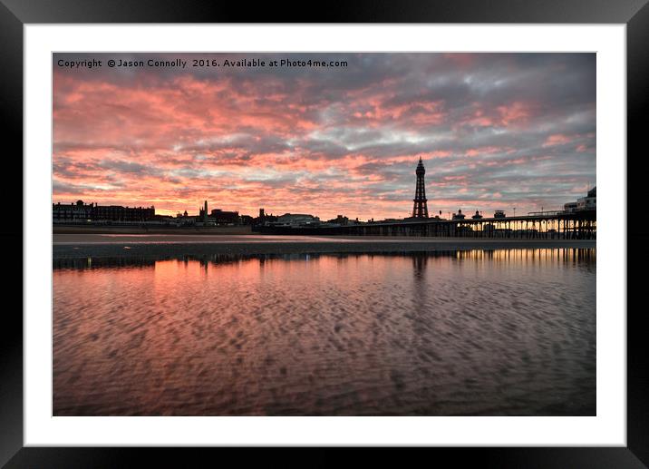 Blackpool Sunrise Framed Mounted Print by Jason Connolly