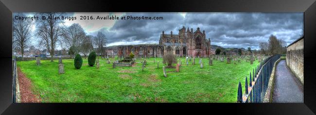 St Mary's Abbey, Melrose in the Scottish Boarders Framed Print by Allan Briggs