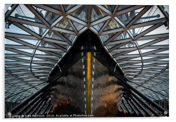 Cutty Sark or is it a weeping penguin Acrylic by Sara Melhuish
