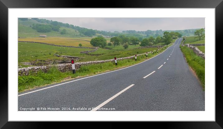 The way to the Dales Framed Mounted Print by Rob Mcewen