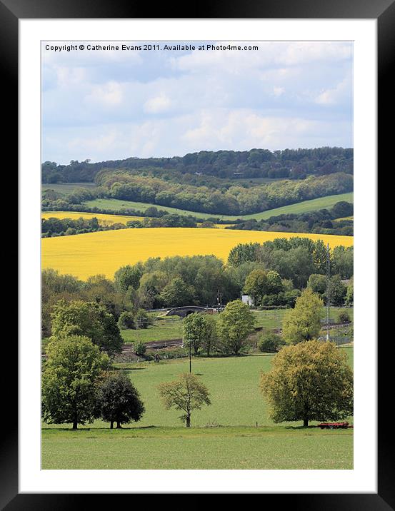 View across the Chilterns Framed Mounted Print by Catherine Fowler