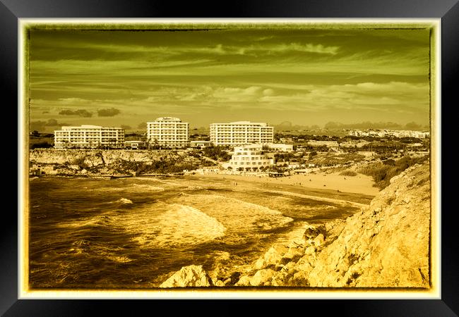 Golden Bay of Malta  Framed Print by Rob Hawkins
