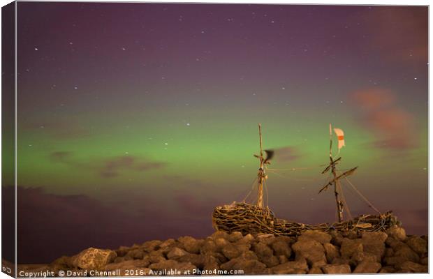 Wirral Aurora Canvas Print by David Chennell