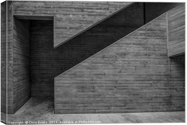 Mostyn Gallery Stairwell  Canvas Print by Chris Evans