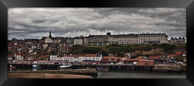 Whitby Harbour Framed Print by Joyce Storey