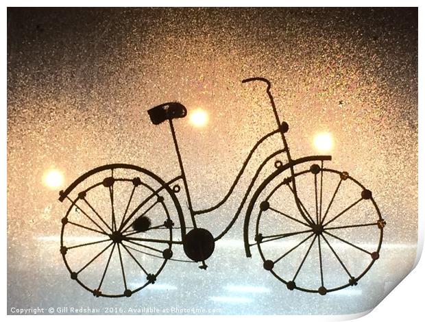 Funky bike  Print by Gill Redshaw