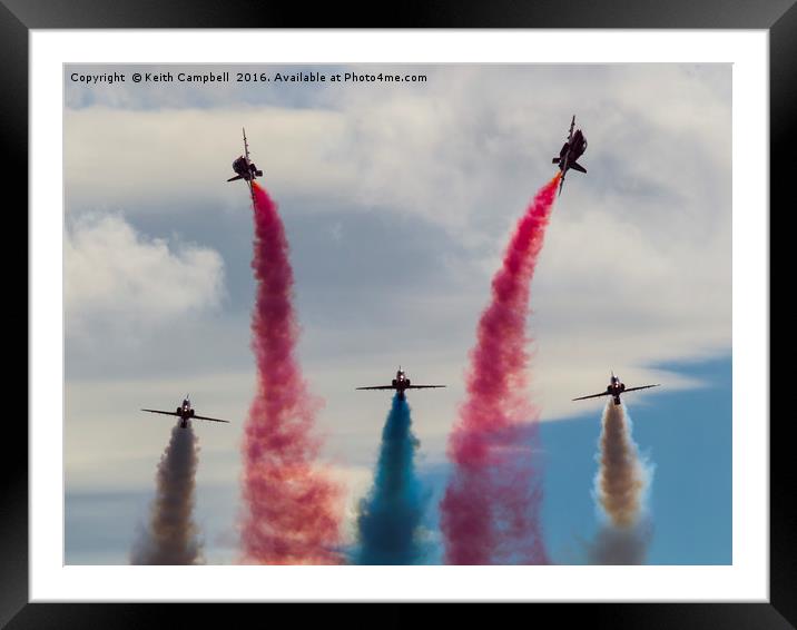 Red Arrows - rollbacks head-on Framed Mounted Print by Keith Campbell
