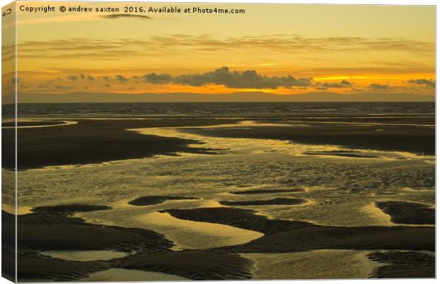 NORTH WEST SUNSET Canvas Print by andrew saxton