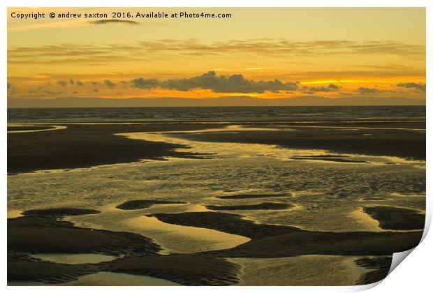 NORTH WEST SUNSET Print by andrew saxton