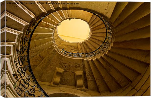 Spiral staircase Canvas Print by Jim Jones