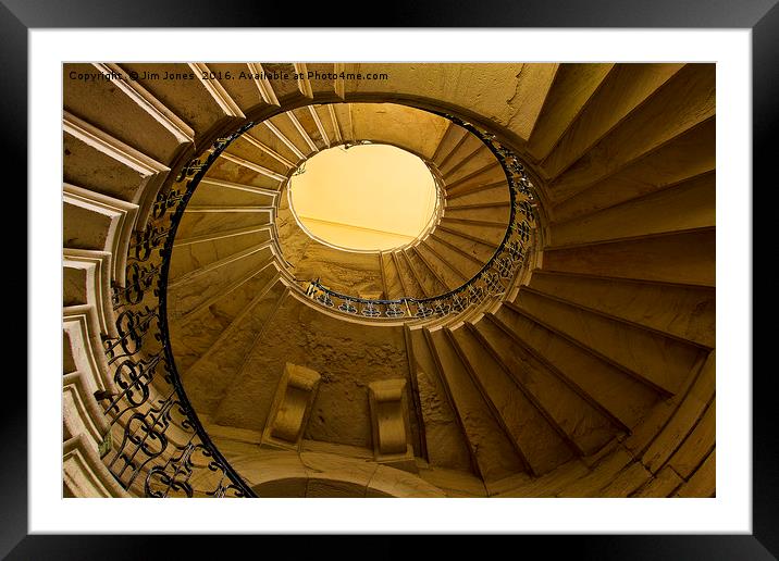 Spiral staircase Framed Mounted Print by Jim Jones