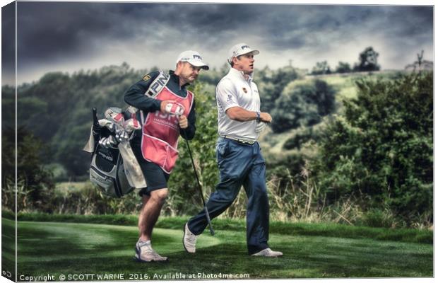 LEE WESTWOOD & BILLY FOSTER Canvas Print by SCOTT WARNE