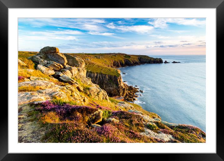 Land's End view   Framed Mounted Print by Michael Brookes