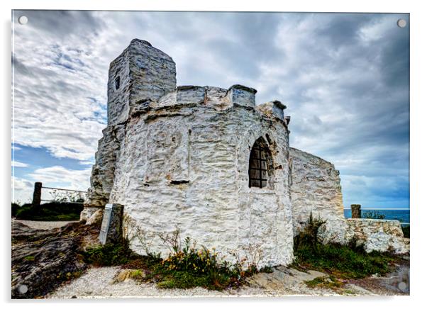 A Cornish Ruin Acrylic by David McCulloch