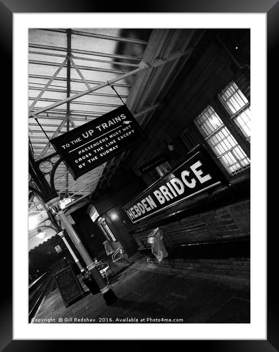 Hebden Bridge station Framed Mounted Print by Gill Redshaw