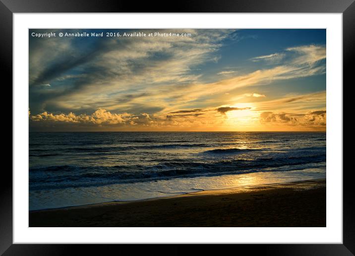 Sea, Sand And Sunset. Framed Mounted Print by Annabelle Ward