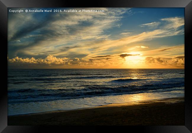 Sea, Sand And Sunset. Framed Print by Annabelle Ward