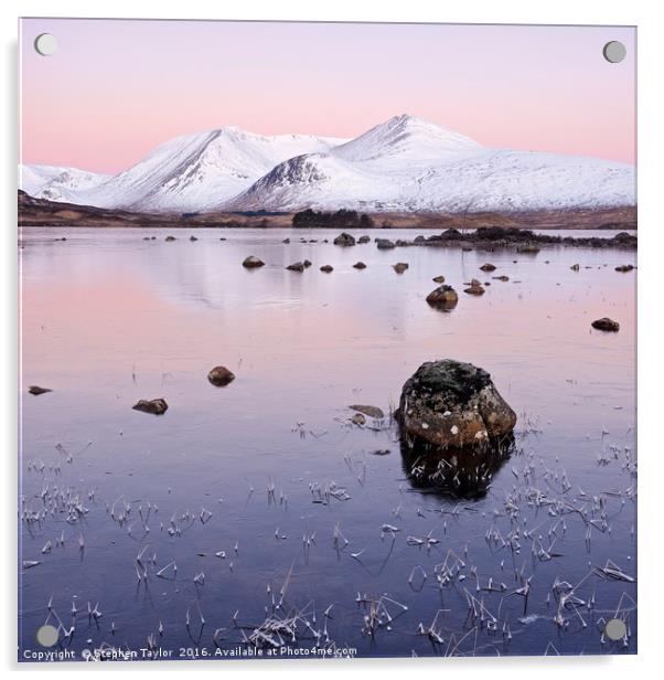 Lochan na h-Achlaise Acrylic by Stephen Taylor