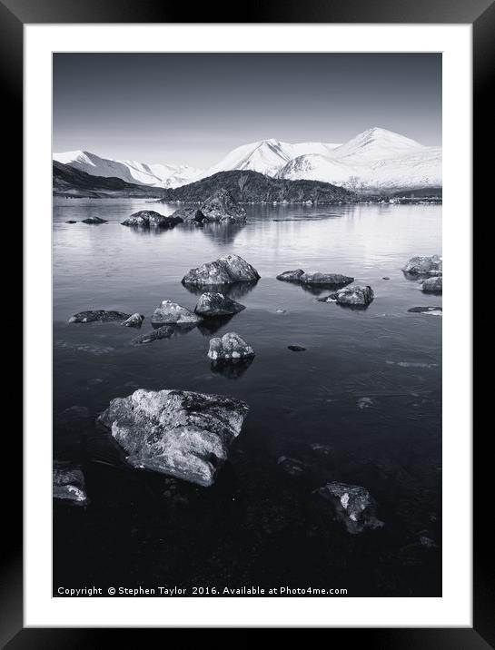 Between Rock and a hard place Framed Mounted Print by Stephen Taylor