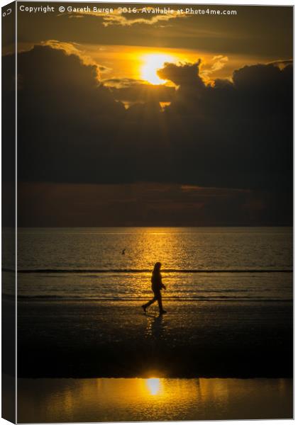 Sunset Solitude Canvas Print by Gareth Burge Photography