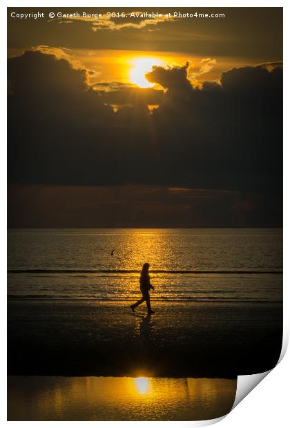 Sunset Solitude Print by Gareth Burge Photography