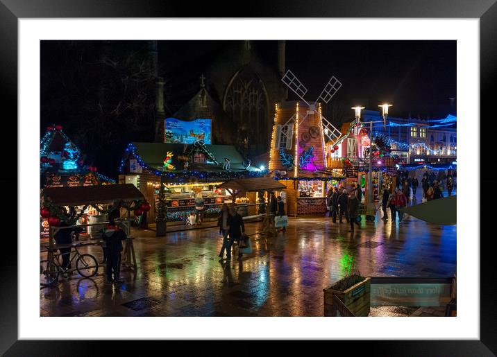 Cardiff at Christmas Framed Mounted Print by Richard Downs