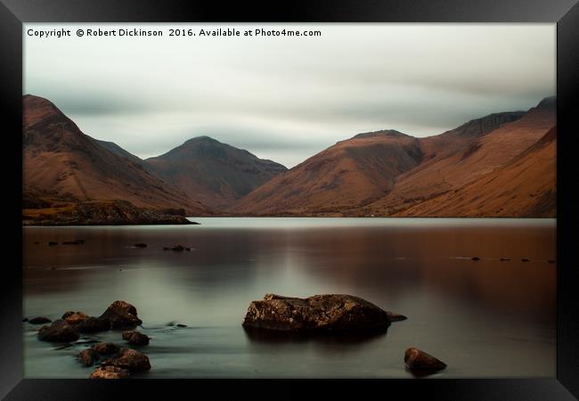 Wastwater Lake Sunset Framed Print by Robert Dickinson