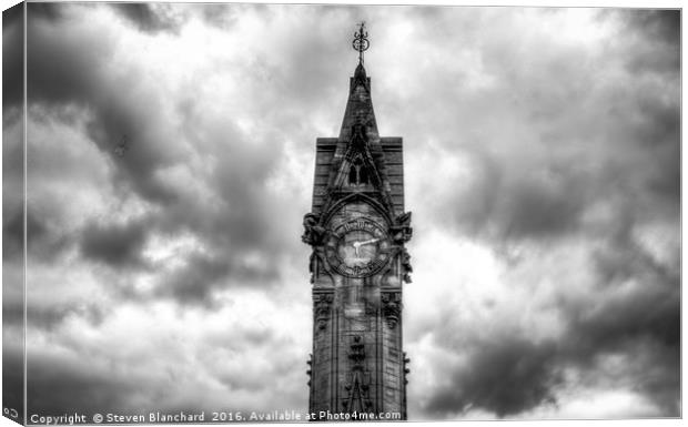 Clock tower Canvas Print by Steven Blanchard