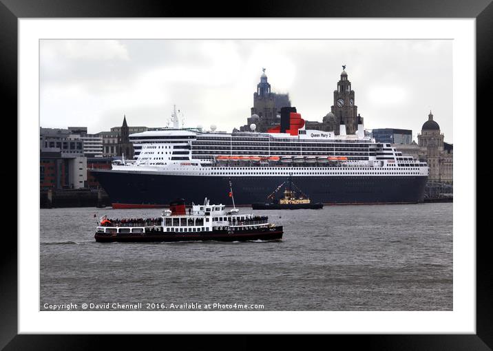 Queen Mary 2 Framed Mounted Print by David Chennell