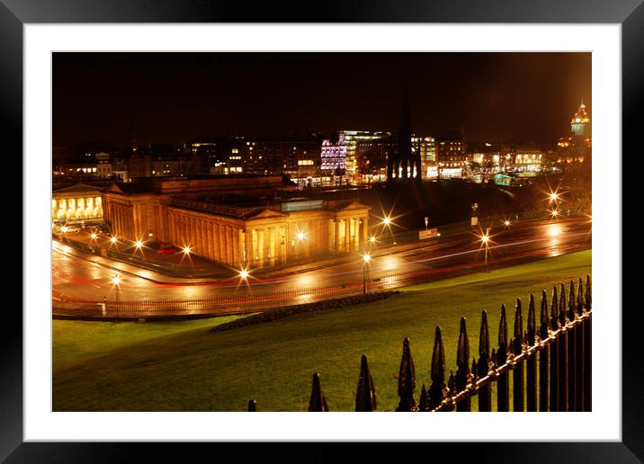 EDINBURGH LINES Framed Mounted Print by andrew saxton