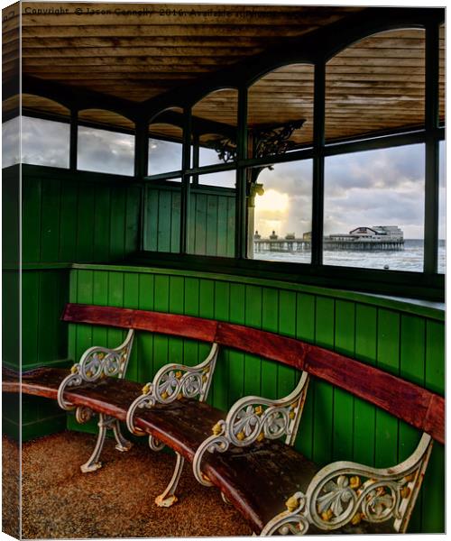 Blackpool promenade shelter Canvas Print by Jason Connolly