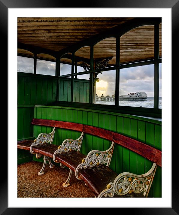 Blackpool promenade shelter Framed Mounted Print by Jason Connolly