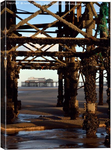 Under The Pier, Blackpool Canvas Print by Jason Connolly