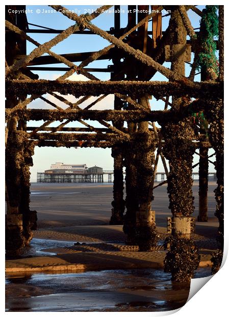 Under The Pier, Blackpool Print by Jason Connolly