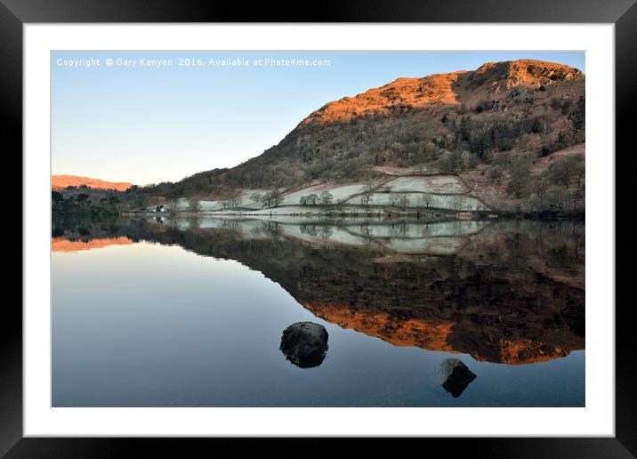Morning Rydalwater Reflections Framed Mounted Print by Gary Kenyon